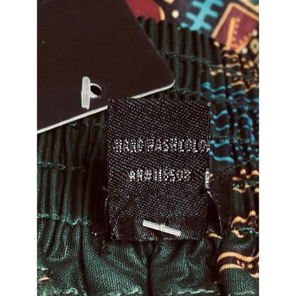 Dashiki Skirt Sash Green/Gold/Red Wax Block Print ft Inc CH9004 Free New Stiff - Picture 9 of 12